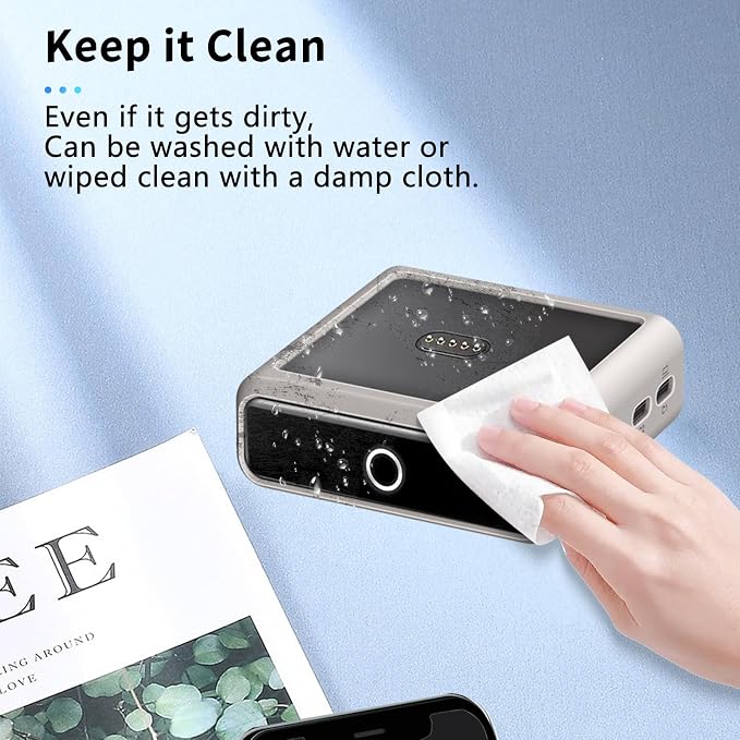 NOUKAJU Case for Anker Prime Power Bank Charging Base(100W), Silicone Protective Cover,Drop-Proof,Scratch-Proof,Shock-Proof,Protective Case for Anker Prime 27,650mAh Charging Base 100W(Gray)