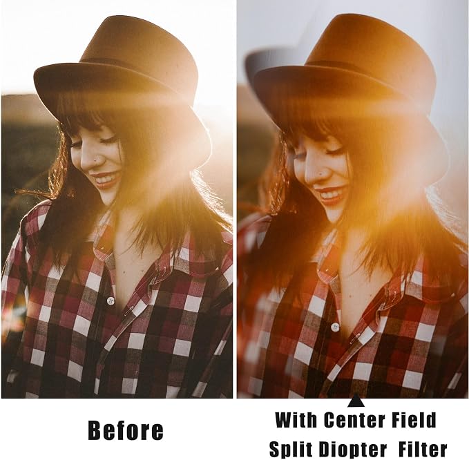 GREEN.L 67mm Center Field Split Diopter Effect Filter
