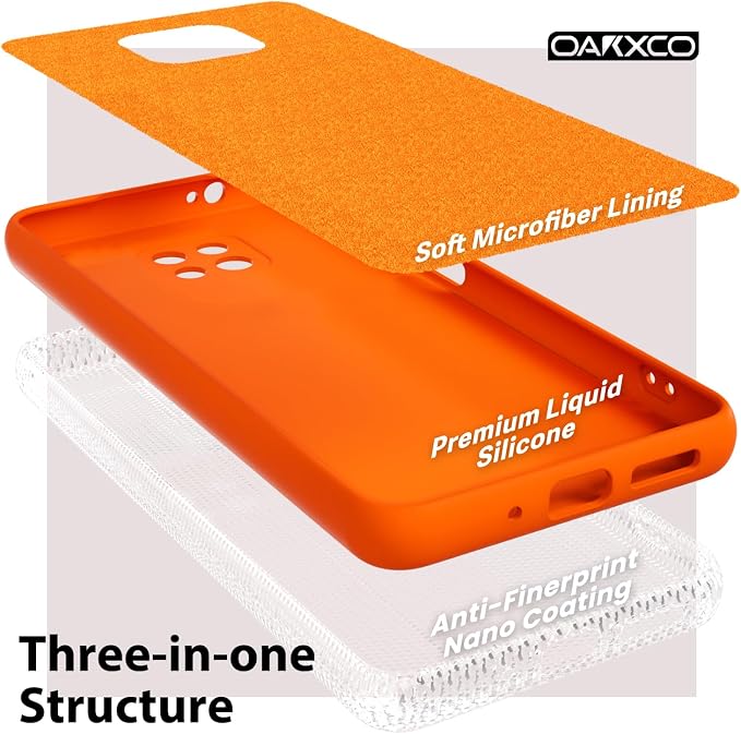 oakxco for Motorola Moto G Power 2021 Phone Case Liquid Silicone, Neon Bright Solid Color, Thin Slim Soft Rubber Gel Matte TPU Plain Simple Cover for Women, Neon Orange