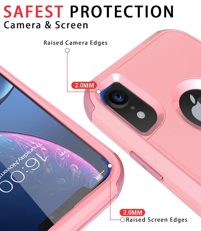 Diverbox for iPhone Xr Case [Shockproof] [Dropproof] [Dust-Proof],Heavy Duty Protection Phone Case Cover for Apple iPhone XR (Pink)