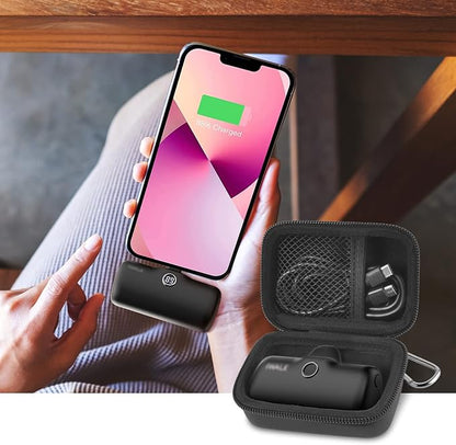 casmilee Portable Charger Power Bank Case for Swyop/for Feob/for Charmast/for JEJILL/for LanLuk/for VEGER/for iWALK/for Taegila/for Kuulaa and More Small Charging Battery Pack - Bag Only (Black)