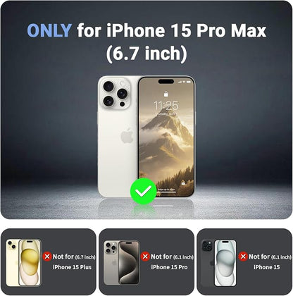 jaroco Magnetic for iPhone 15 Pro Max Case, [Compatible with MagSafe][Military Grade Drop Protection][Heavy Duty Protection][Non-Slip][Shockproof] 2-Layer Durable Bumper Phone Case 6.7''-Antique White