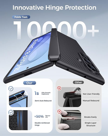 SSLOTSCASE Magnetic for Samsung Galaxy Z Fold 8 Ultra Case, Black | Stand, Compatible with MagSafe, Hinge Protection, Screen Protector, Heavy Duty Protective Rugged Men Women Phone Cover 2026