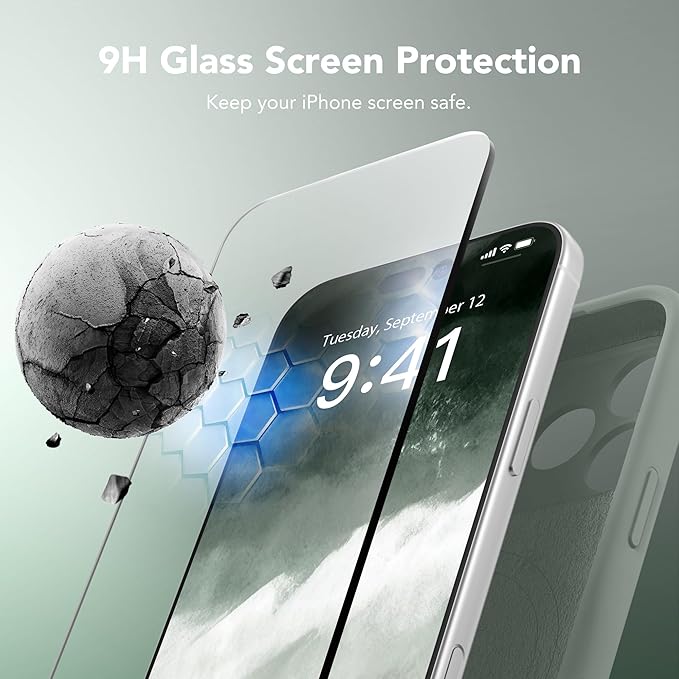 Magnetic for iPhone 17 Pro Case, Compatible with MagSafe, [Full Camera Protection][Screen Protector] Silicone Shockproof Protective Phone Case for iPhone 17 Pro 6.3", Calke Green