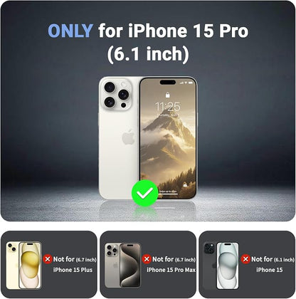 jaroco Magnetic for iPhone 15 Pro Case, [Compatible with MagSafe][Military Grade Drop Protection][Heavy Duty Protection][Non-Slip][Shockproof] 2-Layer Durable Bumper Phone Case 6.1''-Antique White