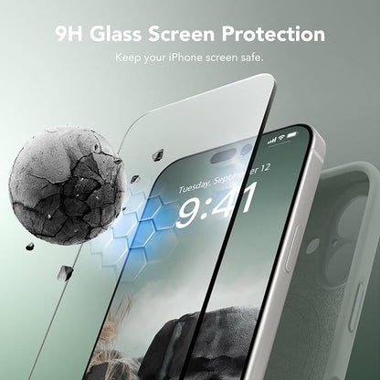 Magnetic for iPhone 16 Case, Compatible with MagSafe, [Screen Protector + Full Camera Protection], Silicone Shockproof Anti-Scratch Protective Phone Case for iPhone 16 6.1", Calke Green
