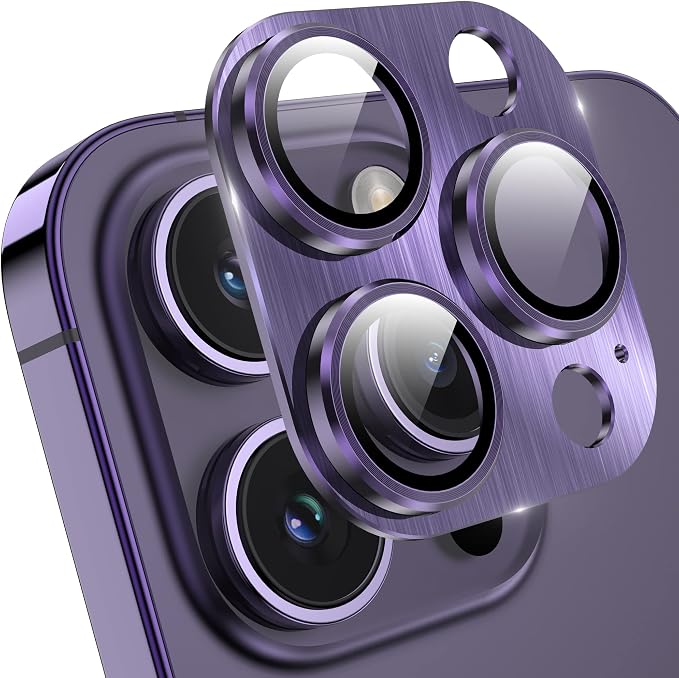 YWXTW Tempered Glass Camera Lens Protector for iPhone 14 Pro Max, 3D Full Coverage Protection, Night Circle Technology, Stronger Adsorption