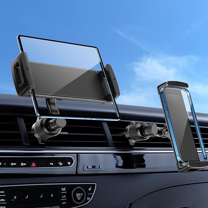 Long Arm Car Phone Mount for Samsung Galaxy Z Fold 7 6 5 4 3 Accessories Tablet Holder for Air Vent Handsfree, 360° Rotatable Fit for iPad mini 6 Pro iPad Air Pixel and More 4-12.9" Device