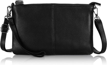 befen Genuine Leather Wristlet Clutch Wallet Purses Small Crossbody Bags for Women with RFID Blocking Card Slots