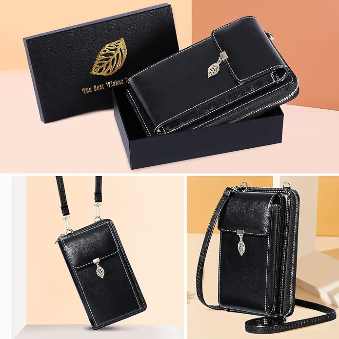 HUANLANG Small Crossbody Phone Bags for Women Leather Cell Phone Purse Wallet | Small, Cell Phone