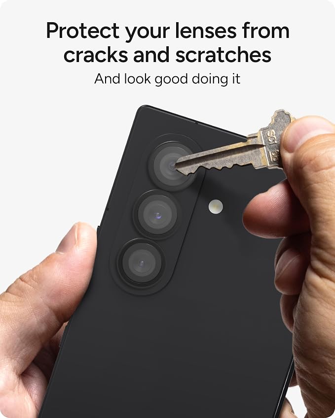 ZAGG Glass Elite Samsung Galaxy Z Fold8 Ultra Camera Lens Protector | Anti-Reflective, 5X Stronger Impact & Scratch Resistant Aluminosilicate Glass - Easy Installation, Smudge-Free Surface