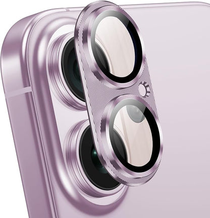 AFARER 2Pack Camera Lens Protector for iPhone 17/iPhone16/16Plus, 9H Aerospace Tempered Glass Anti-Scratch,Strong Powerful Protection,Does not Affect Night Shots,Pink