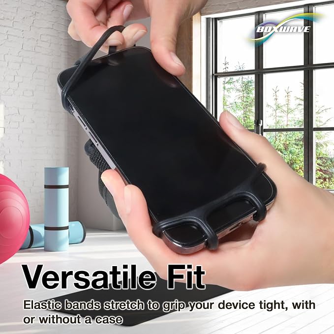 BoxWave Holster Compatible with Samsung Galaxy Z Fold 4 - ActiveStretch Sport Armband, Adjustable Armband for Workout and Running - Jet Black