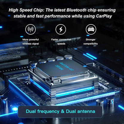 Wireless CarPlayBox with Netflix/YouTube/TF Card Slot Convert Wired CarPlay to Wireless Adapter for 2017 and Above Original Wired CarPlay Car