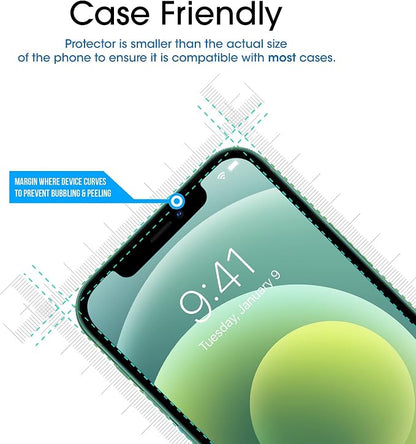 amFilm OneTouch Tempered Glass Screen Protector for iPhone 12 Mini (5.4", 2020) with Easy Installation Kit(2-Pack)