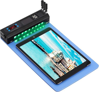 Heating Pad with Built-in Led Light, Fast Heat Plate LCD Screen Separator Machine for Phone Ipad Repair 14.2” Heat Mat Screen Removal Tool with Accessory Storage (110V/220V)