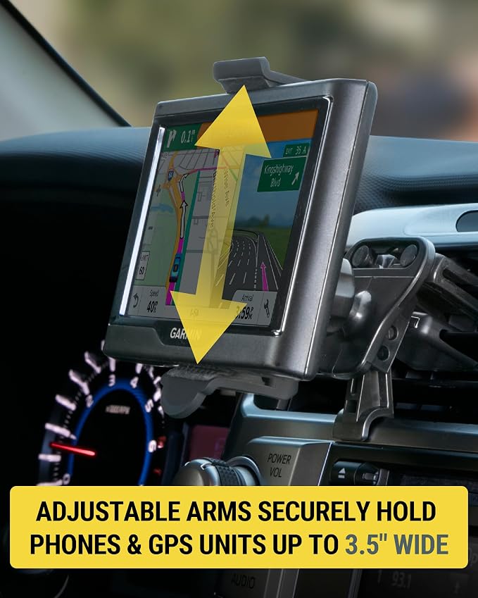 Scosche HVM2-1 Vent Phone Mount for Car, 360° Adjustable Cellphone Stand, Hands-Free Cell Phone Holder for Car Air Vent Compatible with iPhone 16/15/14/13/12 Series & Mobile Phones up to 3.5 inches