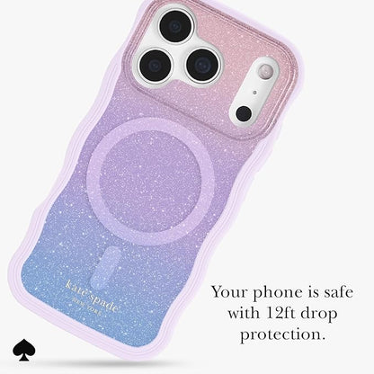 kate spade new york iPhone 17 Pro Case - Compatible with MagSafe - Designer Phone Case - Opal Glitter