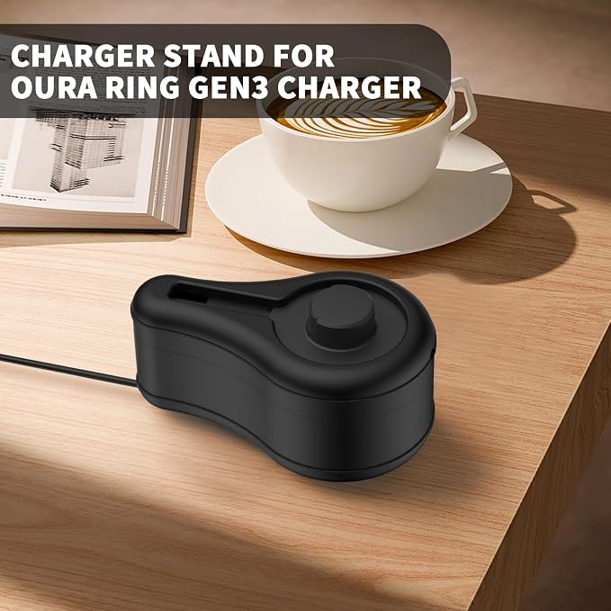 Oura Ring Gen3 Charger Protector - Silicone Case Compatible with Sizes 6-13, Dock Station Holder