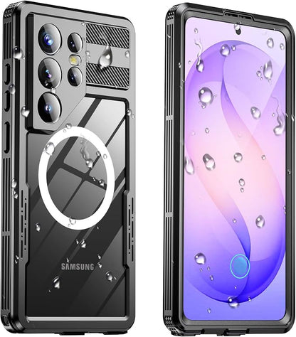 for Samsung Galaxy S26 Ultra Waterproof Case, [Fit for Magsafe] [IP68 Water Proof] [Built-in Screen Protector], Magnetic Heavy Duty Military Grade Rugged Phone Case for S 26 Ultra 6.9", Black