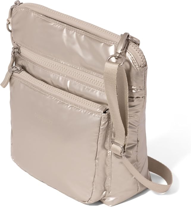 Baggallini Modern Pocket Crossbody Bag for Women, 8.5"x8.5" Handbag Purse with RFID, Lightweight Water-Resistant