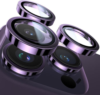 UltraGlass UNBREAK TOP 9H+ Glass for iPhone 14 Pro Max/14 Pro Lens Protector [Military Grade Shatterproof & Longest Durable] Camera Lens Protector 14 Pro/ 14 Pro Max Tempered Glass, Deep Purple