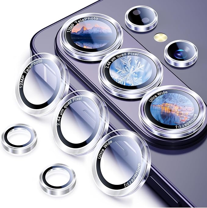Uyiton for Samsung Galaxy S26 Ultra Camera Lens Protector - [Case-Friendly][Not Easy to Break][Ultra-Thin] Military-Grade Tempered Glass with Aluminum Metal Rear Camera Screen Cover - Transparent