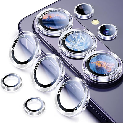 Uyiton for Samsung Galaxy S26 Ultra Camera Lens Protector - [Case-Friendly][Not Easy to Break][Ultra-Thin] Military-Grade Tempered Glass with Aluminum Metal Rear Camera Screen Cover - Transparent