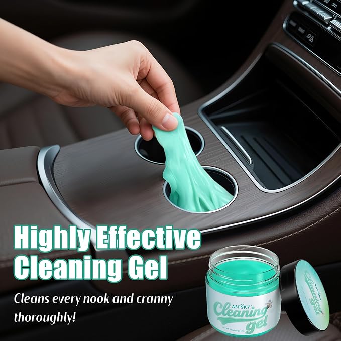 ASFSKY Car Cleaning Gel (Green,Magnolia) Cleaning Putty Universal Dust Cleaning Car Interior Cleaner Keyboard Dust Remover Car Slime Gifts for Women Girl Men（1 Pack）