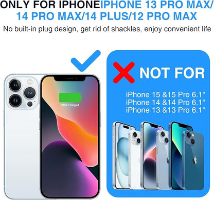 Battery Case for iPhone 13 Pro Max/14 Pro Max/14 Plus【Support Carplay 】Powerful 8000mAh Portable Rechargeable Protective Extended Charger Cover for iPhone 13 pro max，14 pro max Charging case,Black