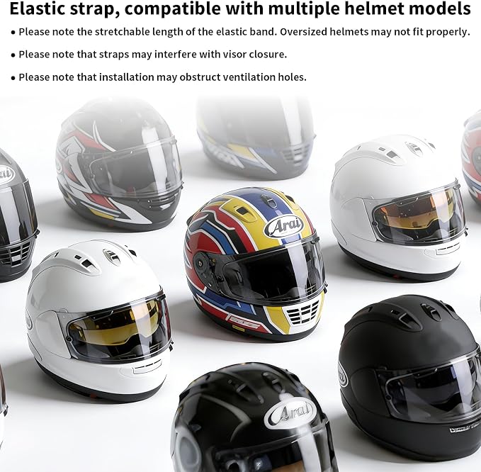 Magnetic Motorcycle Helmet Chin Strap Mount with Phone Holder, Elastic Strap Helmet Chin Mount for iPhone 17 16 15 14 13 Pro Max and More Smartphones