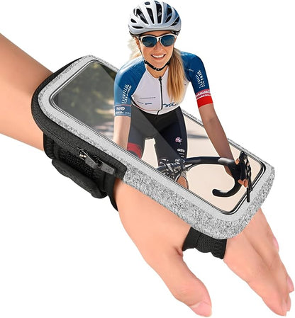 Wristband Phone Holder for Running, Running Armband with Card Slot for iPhone Pro Max Plus (16/15/14/13/12/11/X/XR), for Galaxy S24/S10, Cell Phone Armband Up to 7.0'' Phone