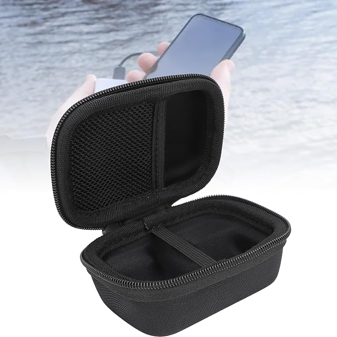 FOSA Power Bank Carrying Case, Battery Pack Storage Bag Soft Lining for Portable Charger (Black)