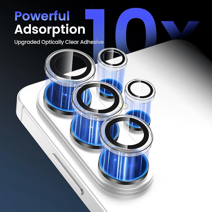 Tensea (3+2PCS Compatible with Samsung Galaxy S26 Ultra Camera Lens Protector, 9H Tempered Glass Camera Cover Screen Protector Metal Individual Ring [Installation Tray][Case Friendly]