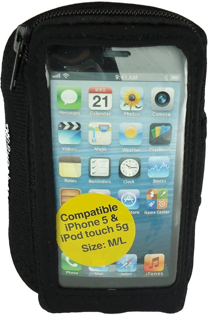 Runalyzer Sport Armband. Size M/L. iPhone 5 / 5C / 5S & Touch 5. Black 17705
