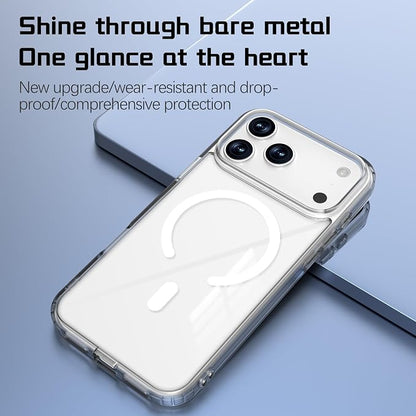 Magnetic Designed for iPhone 17 Pro Max Case Clear, [Compatible with Magsafe] [Not Yellowing] [Military-Grade Drop Protection] Clear Phone Cases for Apple iPhone 17 Pro Max - 6.9 Inch 2025
