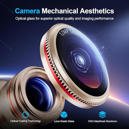 X-it 2-Pack Camera Lens Protector for iPhone 16/15/14 Pro Max&16/15/14 Pro, [Shatterproof & Impact Resistant] 9H High-Alumina Tempered Glass, Anti-Scratch, Dustproof, Strong Adsorption, Case Friendly, Ultra HD Clear