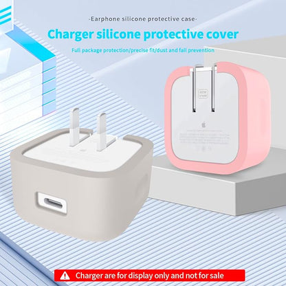Soft Silicone Charger Case Compatible with Apple 40W USB-C Dynamic Power Adapter with (60W Max), Shockproof & Scratch Resistant Cover, Grey