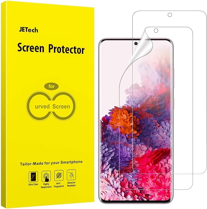 JETech Screen Protector for Samsung Galaxy S20, 2-Pack | Self-Healing TPU Film, HD Clear, Anti-Scratch Protection, Bubble-Free Installation