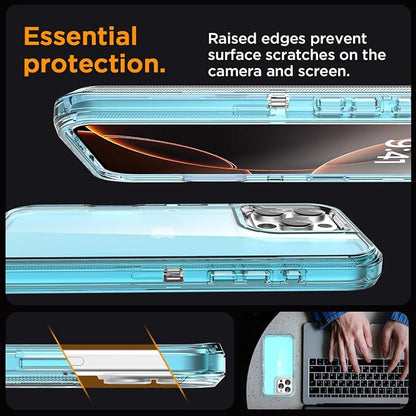 AICase for iPhone 16 Pro Case Clear 3 in 1 Heavy Duty Drop Protection Full Body Rugged Shockproof/Dust Proof 3-Layer Military Protective Tough Durable Cover for iPhone 16 Pro 6.3"_4