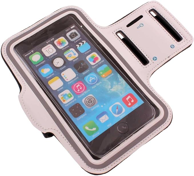 Running Armband Sports White Gym Workout for Moto G Stylus 5G (2022), Case Cover Band Arm Strap Reflective Water Resistant Compatible with Motorola (2022) (AN-AN32710G4Y-208)