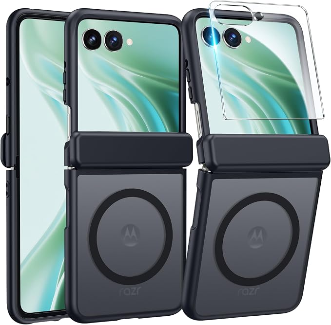 FNTCASE for Motorola Razr Ultra 2026/2025 Case, Fit for Magsafe, Black | Hinge Protection, Screen Protector, Magnetic Back,, 18FT Military Grade Drop Proof, Protective Phone Cover