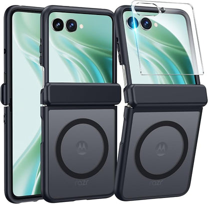 FNTCASE for Motorola Razr Ultra 2026/2025 Case, Fit for Magsafe, Black | Hinge Protection, Screen Protector, Magnetic Back,, 18FT Military Grade Drop Proof, Protective Phone Cover