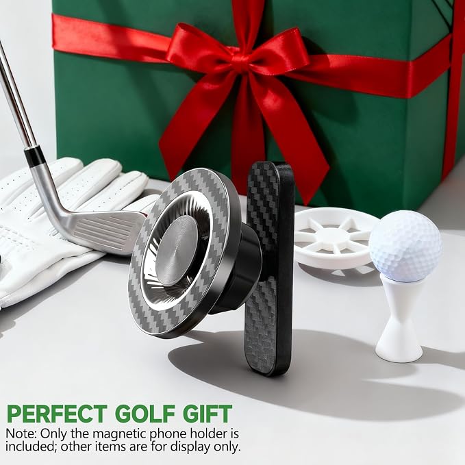 Magnetic Golf Cart Phone Holder - Valentines Day Gifts for Him Husband Boyfriend, N52 Super Strong Magnet Golf Cart Accessories for EZGO Club Car Yamaha, Fits MagSafe iPhone 17 16 (Iron Gray)