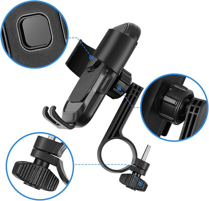 Runhike Electric Bike Phone Holder,Shockproof and Anti-Shake Phone Holder for Electric Bike and Motorcycle,One Hand Operation,1PC