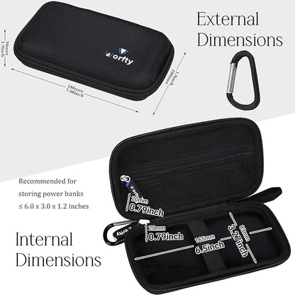 Case for Anker Power Bank(PowerCore 10K) A1229/ VEGER All in One 10000mAh (V1115)/ Belkin 10,000mAh (BPB006) Portable Charger Power Bank - Hard Travel Carrying Storage Bag (Black)