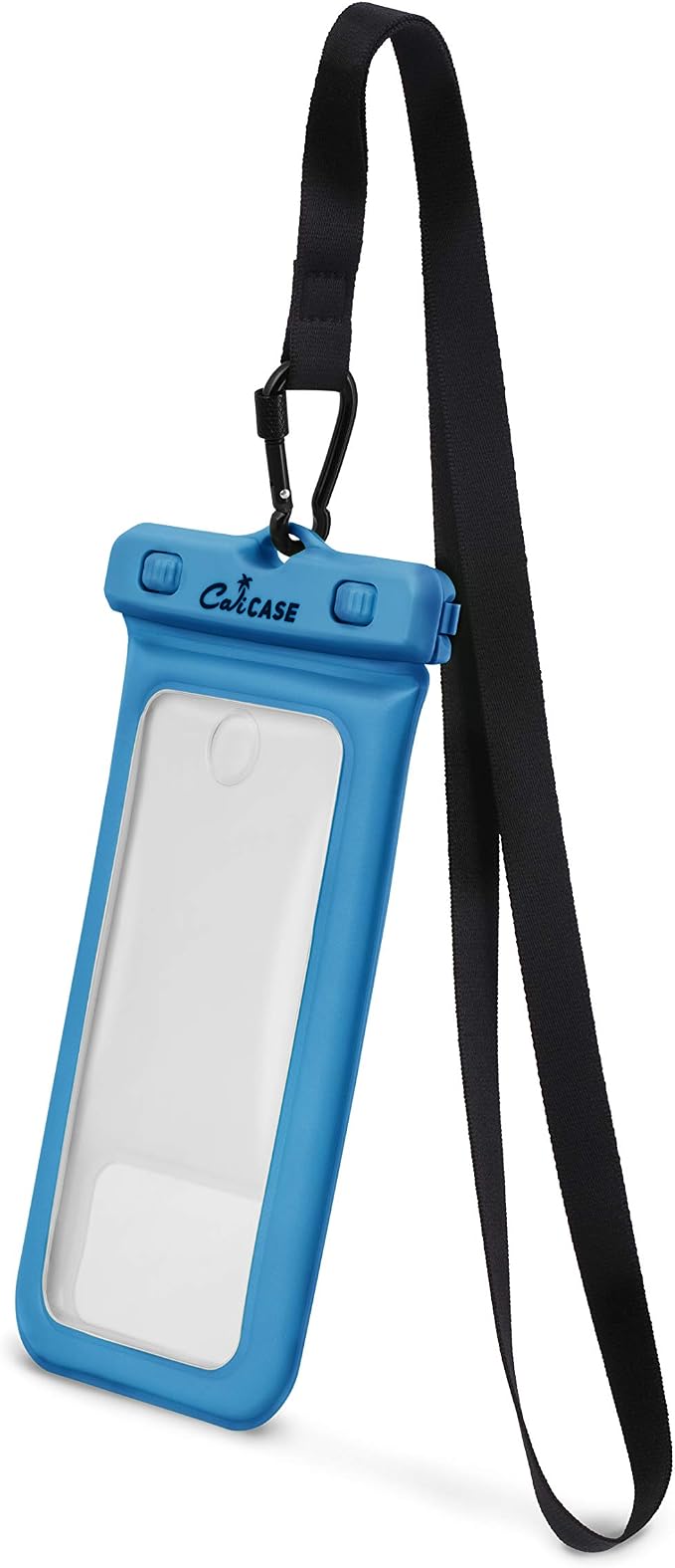 CaliCase Universal Waterproof Floating Phone Pouch - IPX8 Waterproof Floating Phone Case with Lanyard for iPhone X-15/ S20-S24/ Pixel 4-8 - Blue