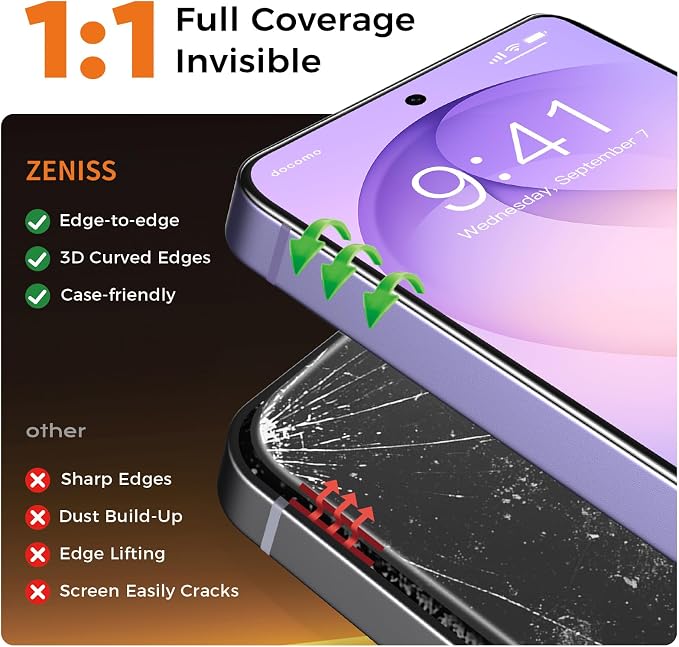 NeverBreak 9H+ Hardness for Samsung Galaxy S26 Ultra Screen Protector 12FT Military Grade Protection (Scratch, Shatter, Drop Resistance) Tempered Glass Full Edge Coverage Case Friendly 2 Pack