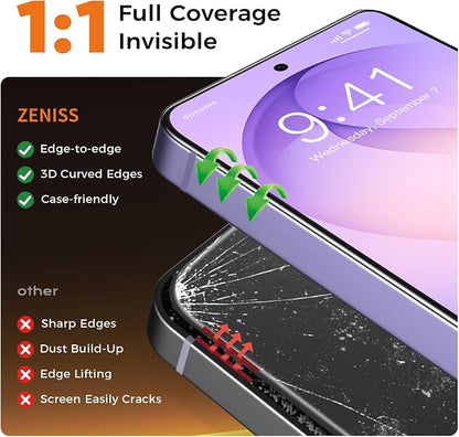 NeverBreak 9H+ Hardness for Samsung Galaxy S26 Ultra Screen Protector 12FT Military Grade Protection (Scratch, Shatter, Drop Resistance) Tempered Glass Full Edge Coverage Case Friendly 2 Pack