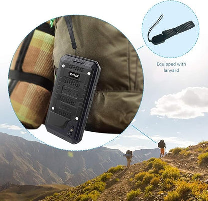 Mitywah Waterproof Case for iPhone Xs MAX, Heavy Duty Military Grade Shockproof Case Built-in Screen Protector, 360° Full Body Protective Armor Metal Phone Case for iPhone Xs MAX, Black
